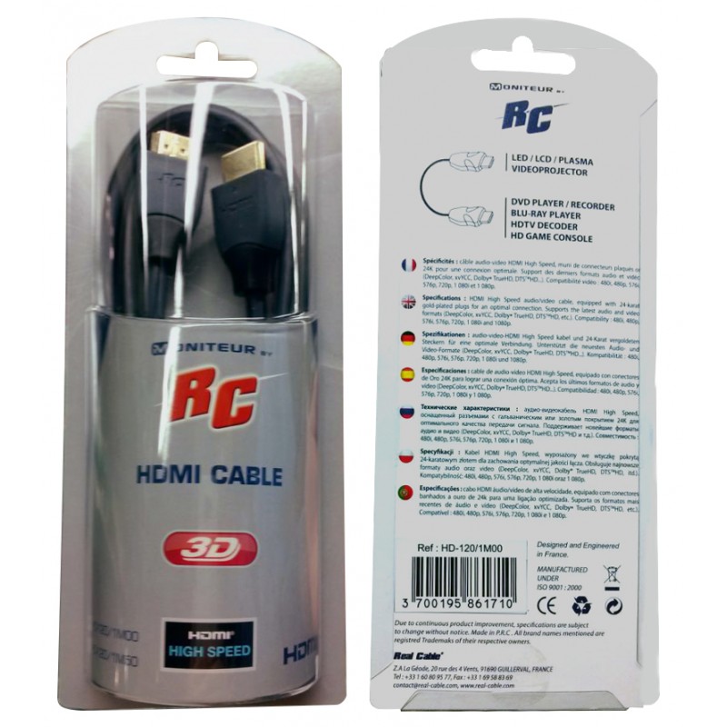 HDMI кабель Real Cable HD-120 1.5m